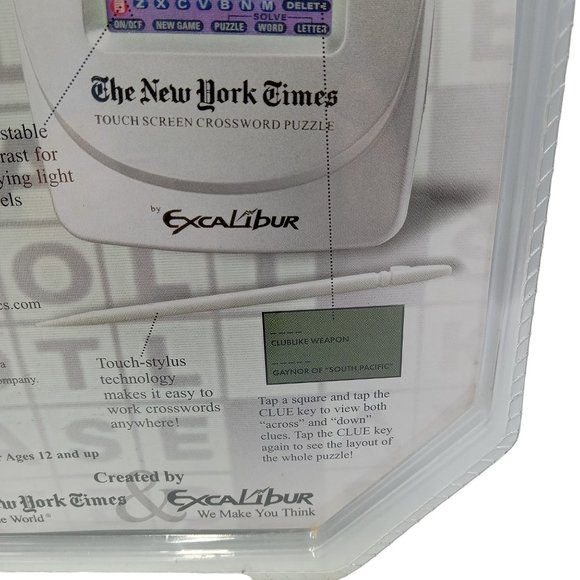 Excalibur The New York Times Touch-Screen Crossword Brain Game Never Used - Picture 5 of 8